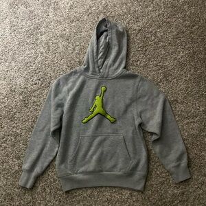 Jordan sweatshirt. Size medium, gray and lime green